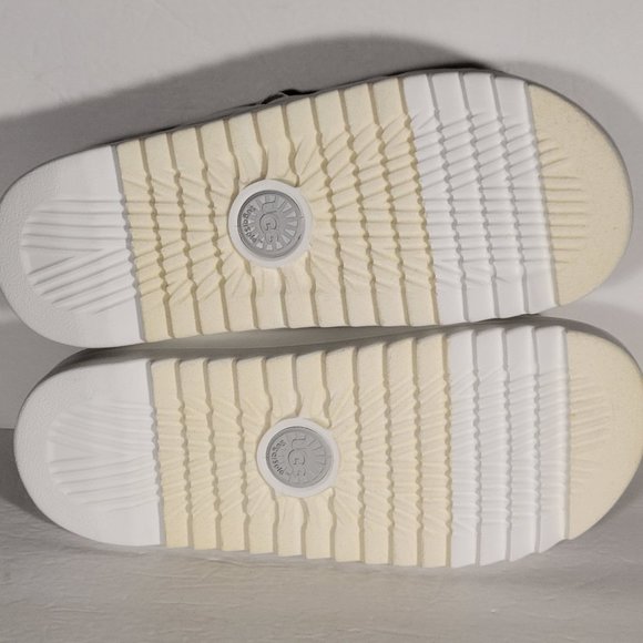Ugg Maxxer White Woven LOGO Slide Sandal Sugarcane EVA Men's Shoes Sz 11 New - Picture 6 of 7